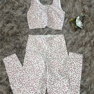 Heart Patterned Activewear Set